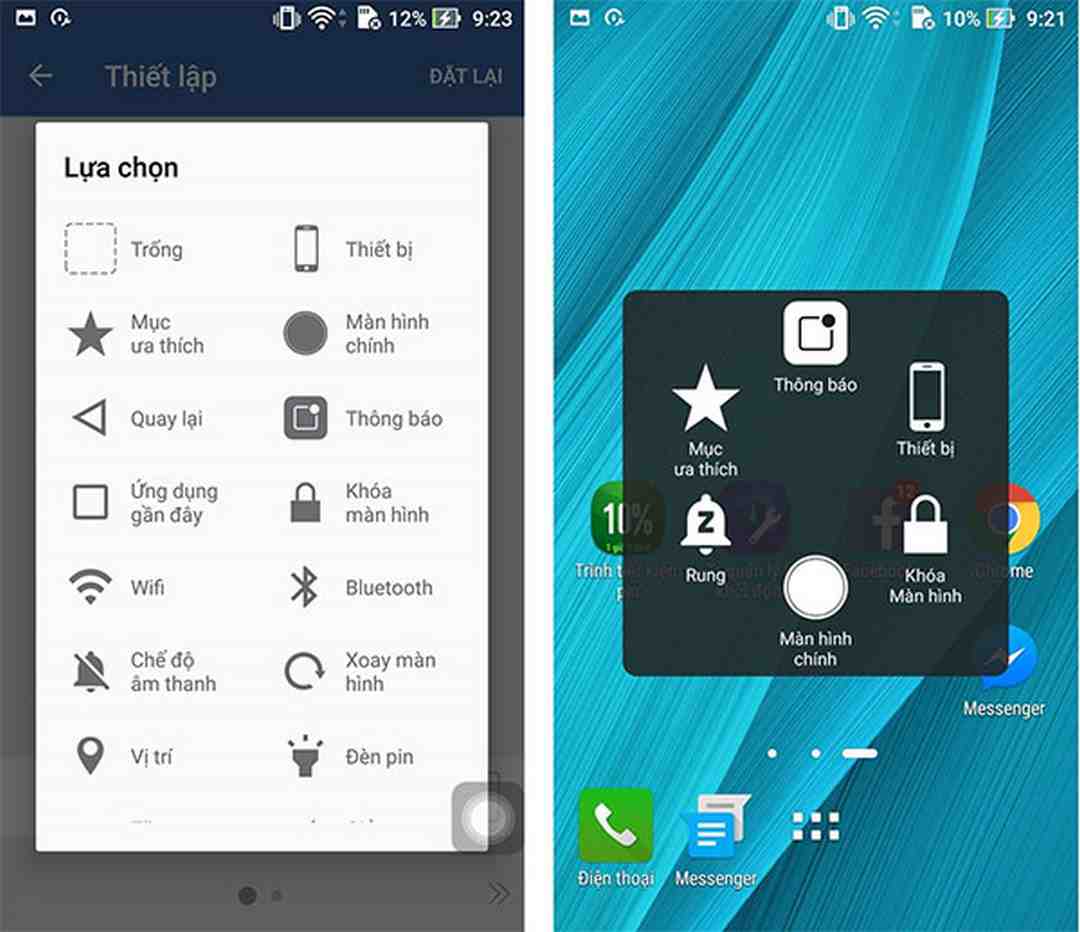 Nút Home ảo ở trên chiếc điện thoại Android