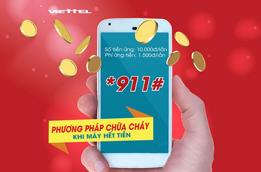 Hướng dẫn cách ứng tiền Viettel đến chữa cháy khi hết tiền 