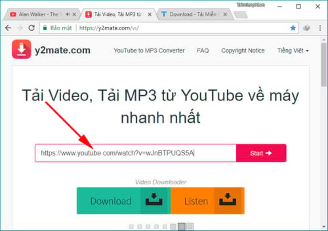 Cách tải nhạc Youtube qua Y2mate