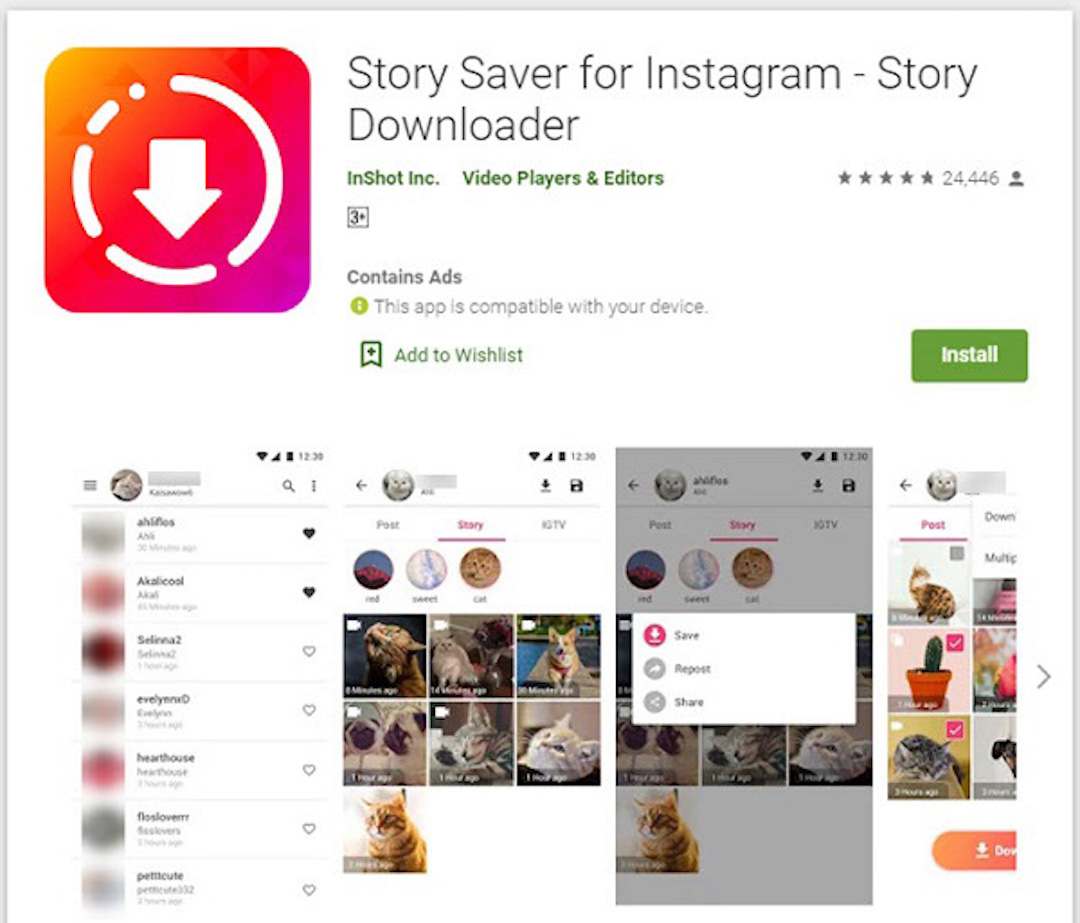 Tải story Instagram có thể thực hiện trên máy tính