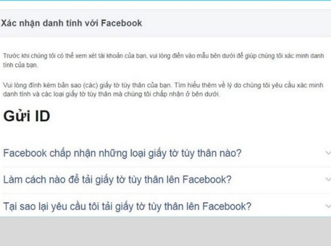 Tìm hiểu về cách lấy lại mật khẩu facebook bằng CMND