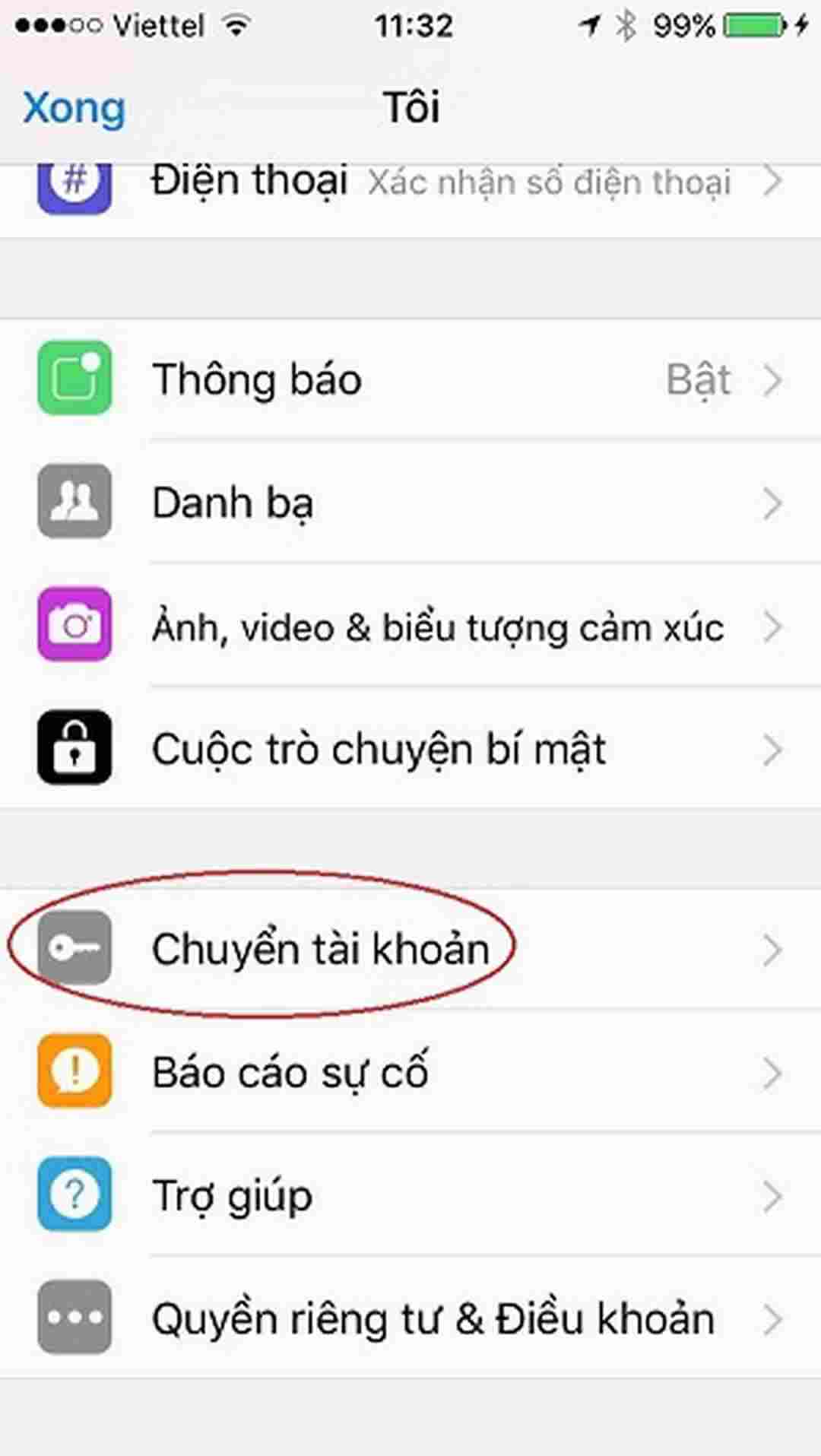 cách đăng xuất Messenger trên điện thoại Iphone